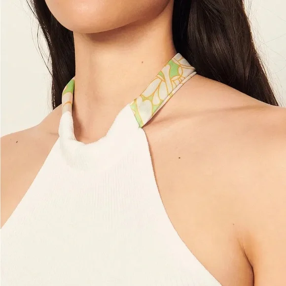 White Halter Neck Women's Top - Picture 2 of 4